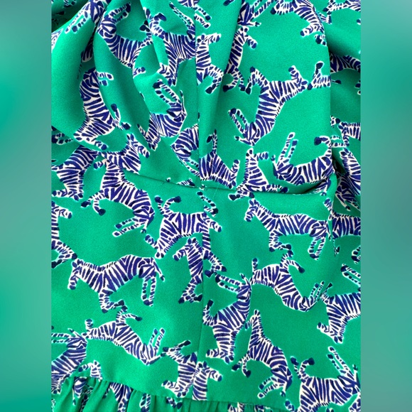 Lilly Pulitzer Winona Dress SZ XS Everglades Green Heebee Zeebees - Picture 12 of 16